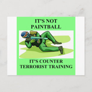 Postal jugador de paintball