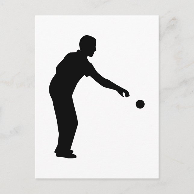 Postal Jugador de Petanque Boccia (Anverso)