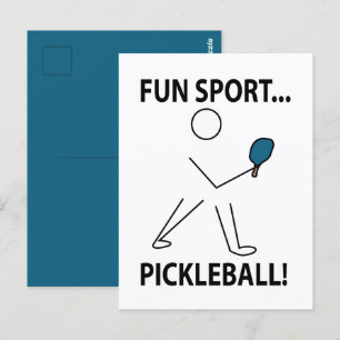 Postal Jugador de Pickleball Deportes Diversión Deporte P