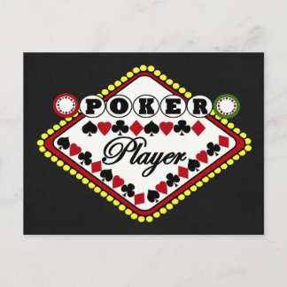 Postal jugador de póquer
