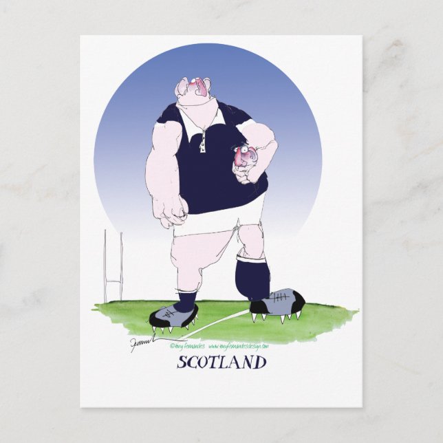 Postal jugador de rugby de cotland, tony fernandes (Anverso)