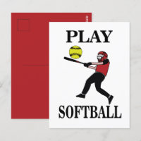 Jugador de Softbol Juega a Softball