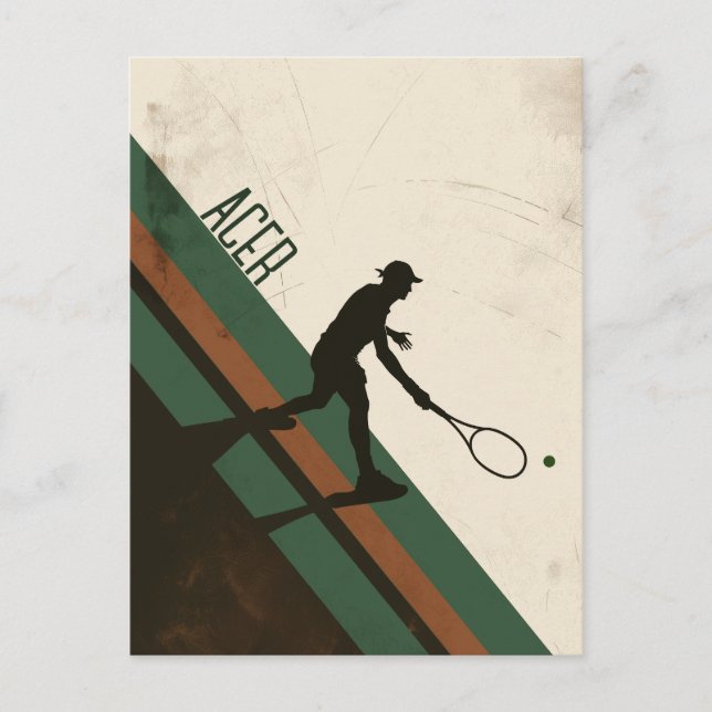 Postal Jugador de tenis (Anverso)