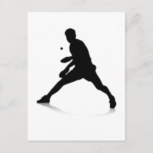 Postal Jugador de tenis de mesa