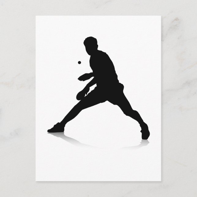 Postal Jugador de tenis de mesa (Anverso)