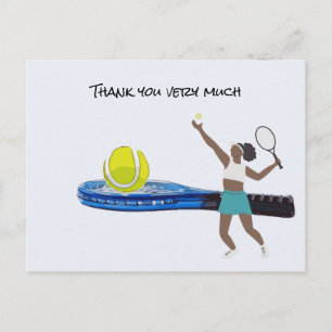 Postal Jugador de tenis juega al tenis