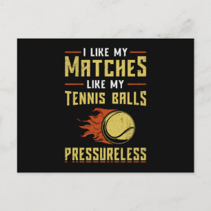 Postal Jugador de tenis Match Racket Court Divertido