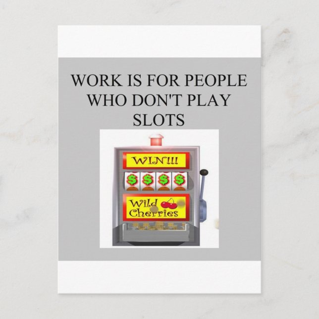 Postal jugador de tragamonedas casino jugador (Anverso)