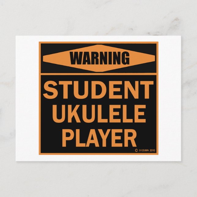 Postal Jugador de Ukulele Estudiantil (Anverso)