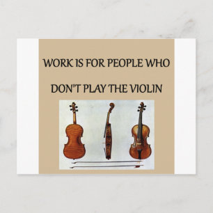Postal jugador de violín obsequia camisetas