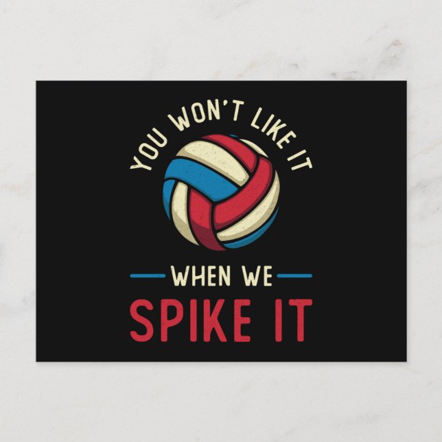 Postal Jugador de voleibol al que no te gustará It Beach  (Anverso)
