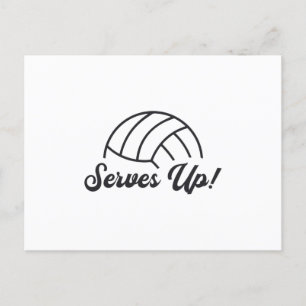 Postal Jugador de voleibol sirve regalo de voleibol de bo