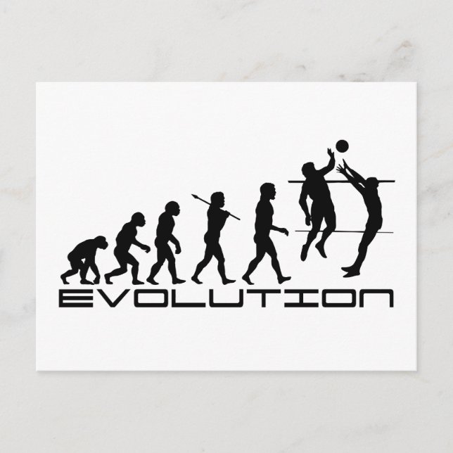 Postal Jugador de voleibol Sport Evolution Art (Anverso)