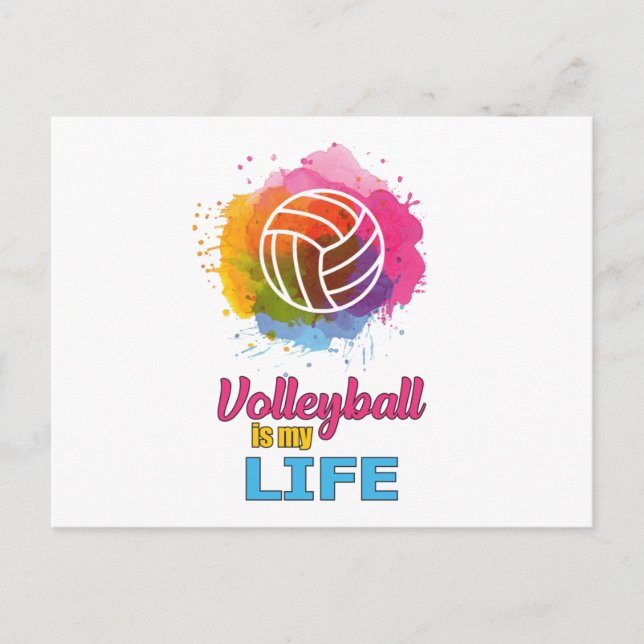 Postal Jugador de voleibol Voleibol Beach Team Gift Idea (Anverso)