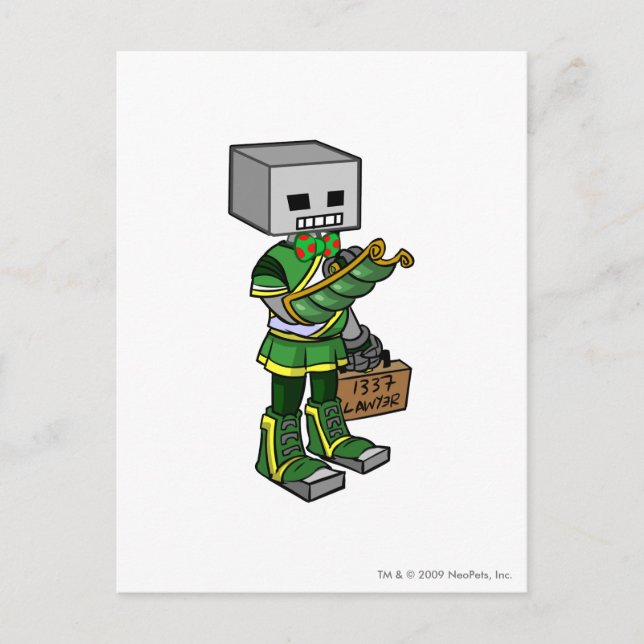 Postal Jugador del personal de Lawyerbot Brightvale (Anverso)
