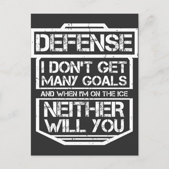 Postal Jugador divertidísimo de defensa de la camiseta de (Anverso)