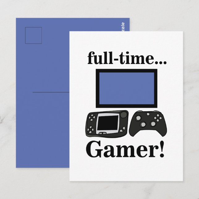 Postal Jugador Divertido de Juegos (Anverso / Reverso)