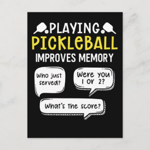 Postal Jugador Divertido de Pickleball Deportivo