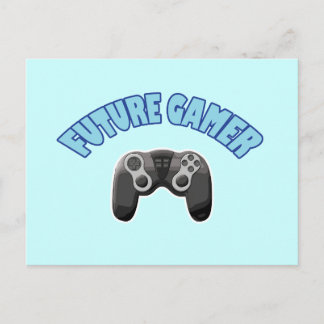Postal Jugador futuro - Azul y controlador