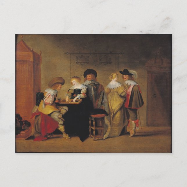 Postal Jugadores de Backgammon (Anverso)