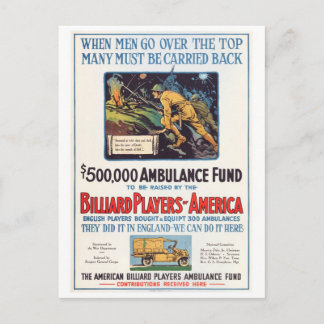 Postal Jugadores de Billiard de América