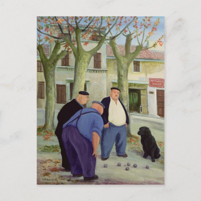 Postal Jugadores de Boules (Anverso)