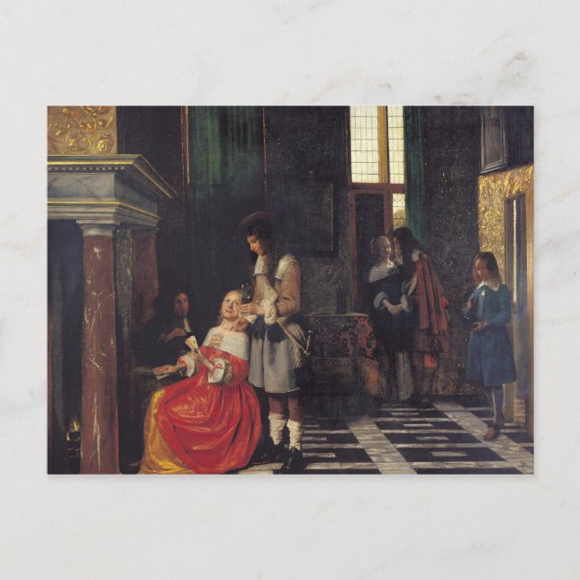 Postal Jugadores de cartas, c.1663-65 (Anverso)