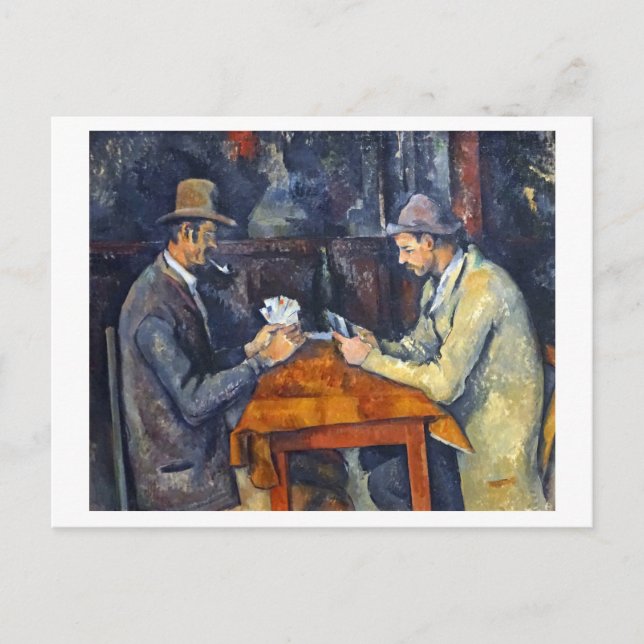 Postal Jugadores de cartas, Cezanne (Anverso)