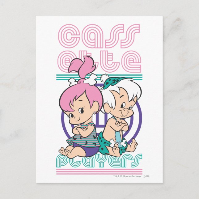 Postal Jugadores de cassette PEBBLES™ y BAM-BAM™ (Anverso)