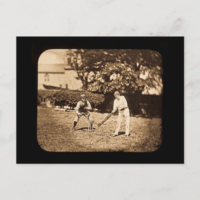 Postal Jugadores de cricket de la Vieja Linterna Mágica S (Anverso)