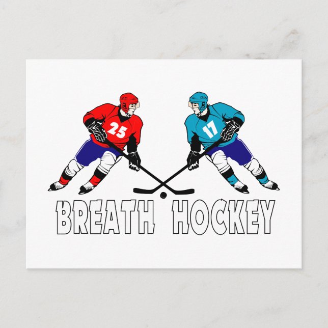Postal Jugadores de hockey peleando (Anverso)