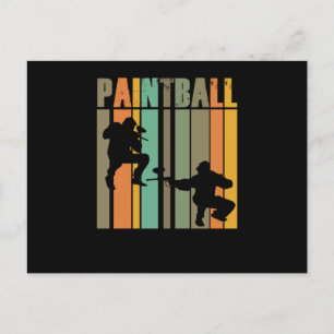Postal Jugadores De Paintball Vintage Retro Pintball Mark