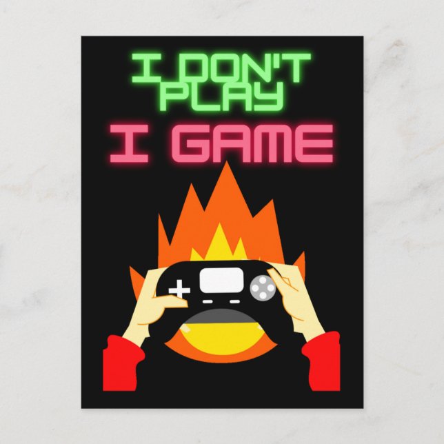 Postal Jugadores de video: No juego yo (Anverso)