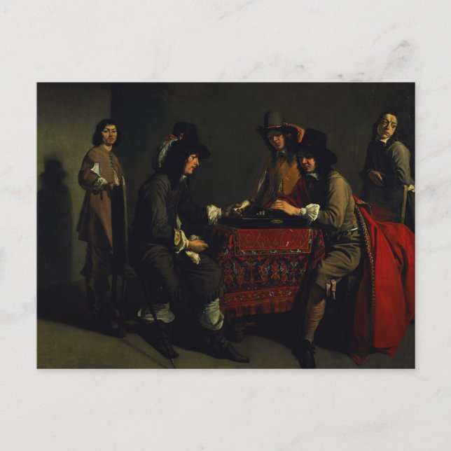 Postal Jugadores del Backgammon (Anverso)