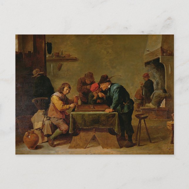 Postal Jugadores del Backgammon, c.1640-45 (Anverso)