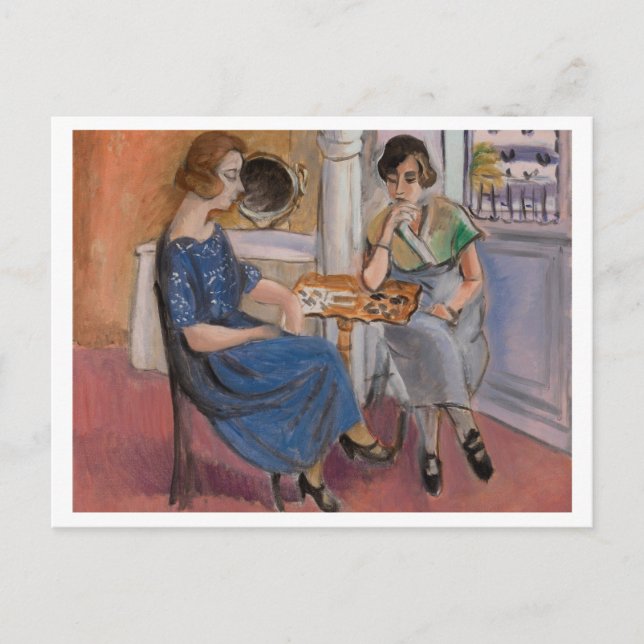 Postal Jugadores Domino (1921) (Anverso)
