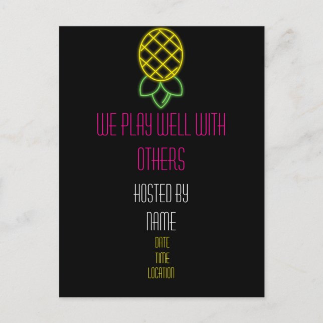 Postal Jugamos Bien Con Otros Fiestas De Swingers Invitad (Anverso)