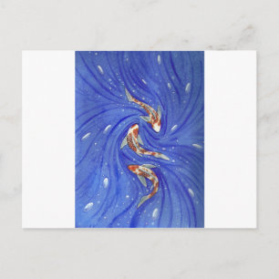 Postal Jugando a Koi