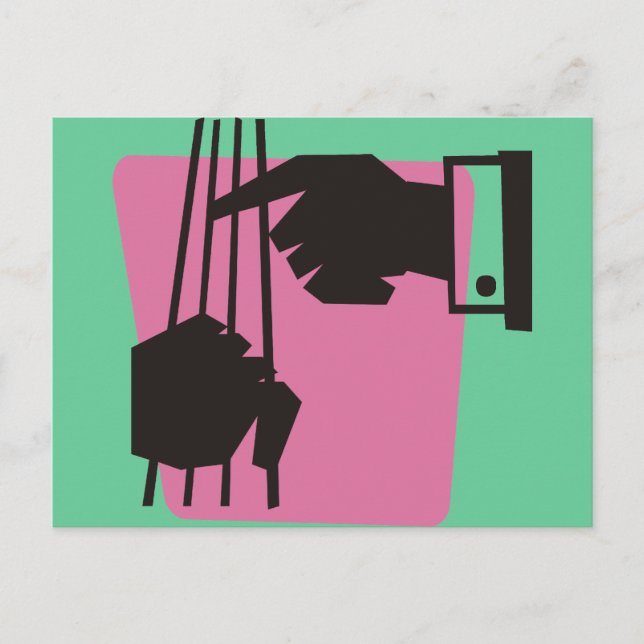 Postal Jugando al trasero (Anverso)