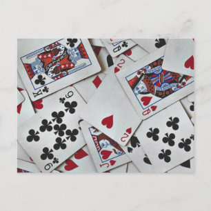 Postal Jugando cartas Juegos de póquer Reina Rey