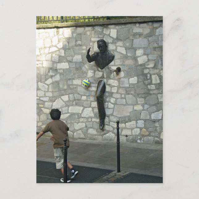 Postal Jugando en Montmartre (Anverso)