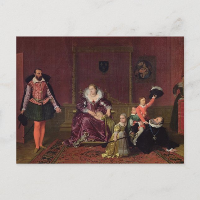 Postal Jugando Henri IV Rey de Francia y Navarra (Anverso)