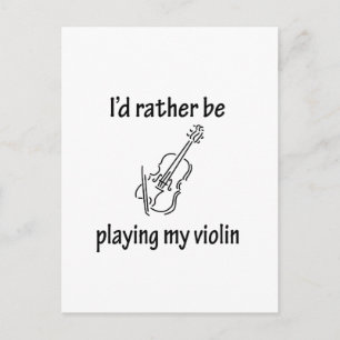 Postal Jugando mi violín