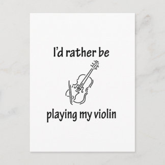 Postal Jugando mi violín