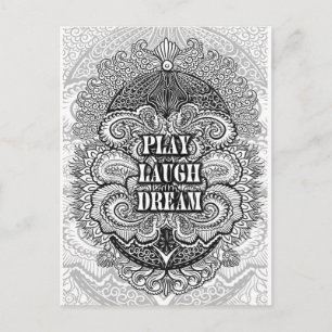 Postal Jugar al sueño de reír - Cita positiva