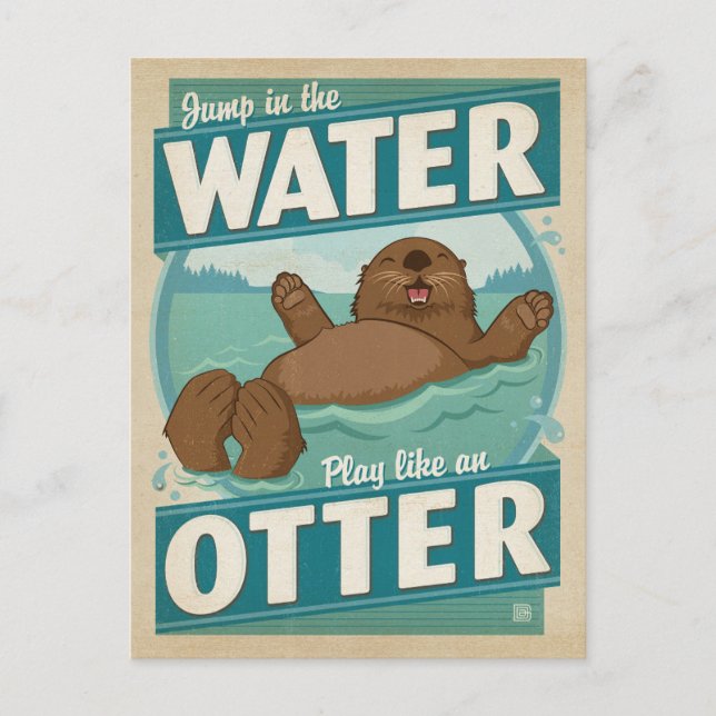 Postal Jugar como un Otter (Anverso)