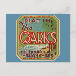 Postal Jugar en la tierra de OZARKS de un millón de sonri