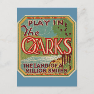 Postal Jugar en la tierra de OZARKS de un millón de sonri