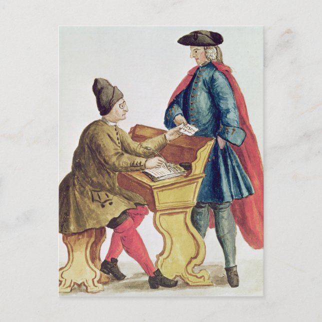 Postal Jugar la lotería veneciana (Anverso)