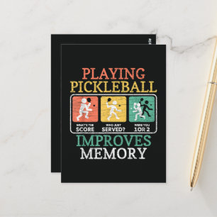 Postal Jugar Pickleball Mejora la Memoria